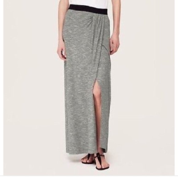 Lou & Grey Dresses & Skirts - Lou & Grey Space Dye Heather Gray Maxi Skirt